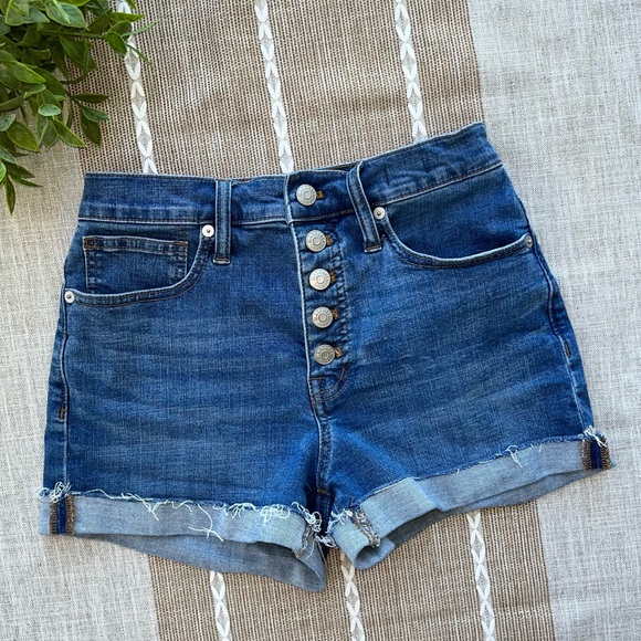 Madewell Pants - Madewell high-rise denim Shorts